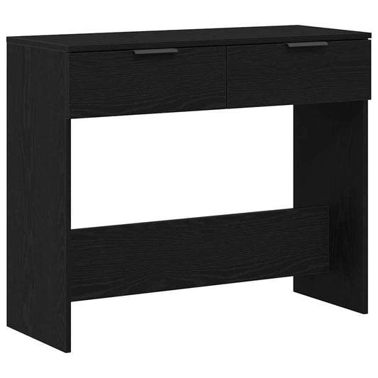 vidaXL Console Table Black Oak 30 x 36 x 75 cm Engineered Wood