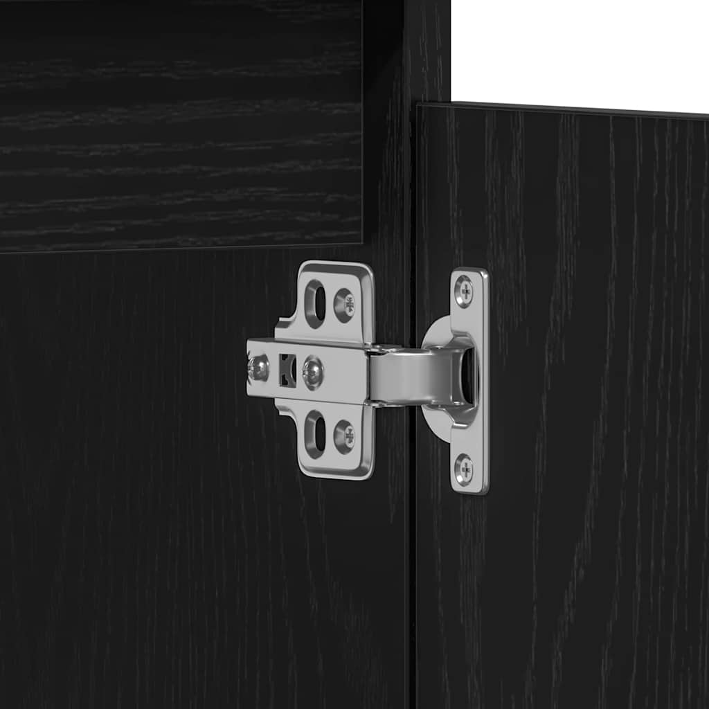 vidaXL Bathroom Sink Cabinet Black Oak 65 x 33 x 60 cm Engineered Wood