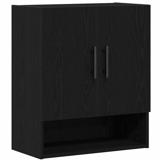 vidaXL Wall-mounted Cabinet 60 x 31 x 70 cm Engineered Wood Black Oak