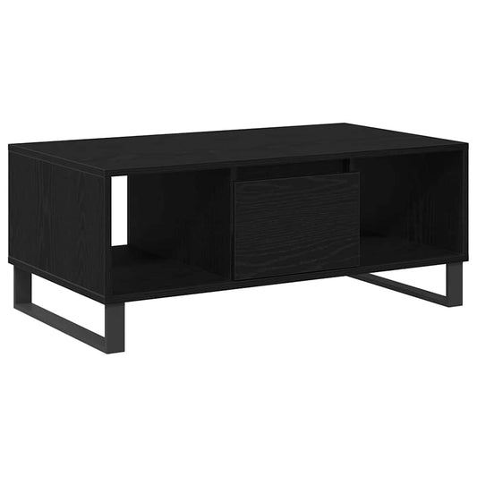 vidaXL Coffee Table Black Oak 90 x 50 x 36.5 cm Engineered Wood