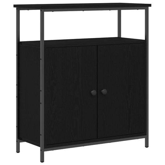 vidaXL Sideboard Black Oak 70 x 30 x 80 cm Engineered Wood