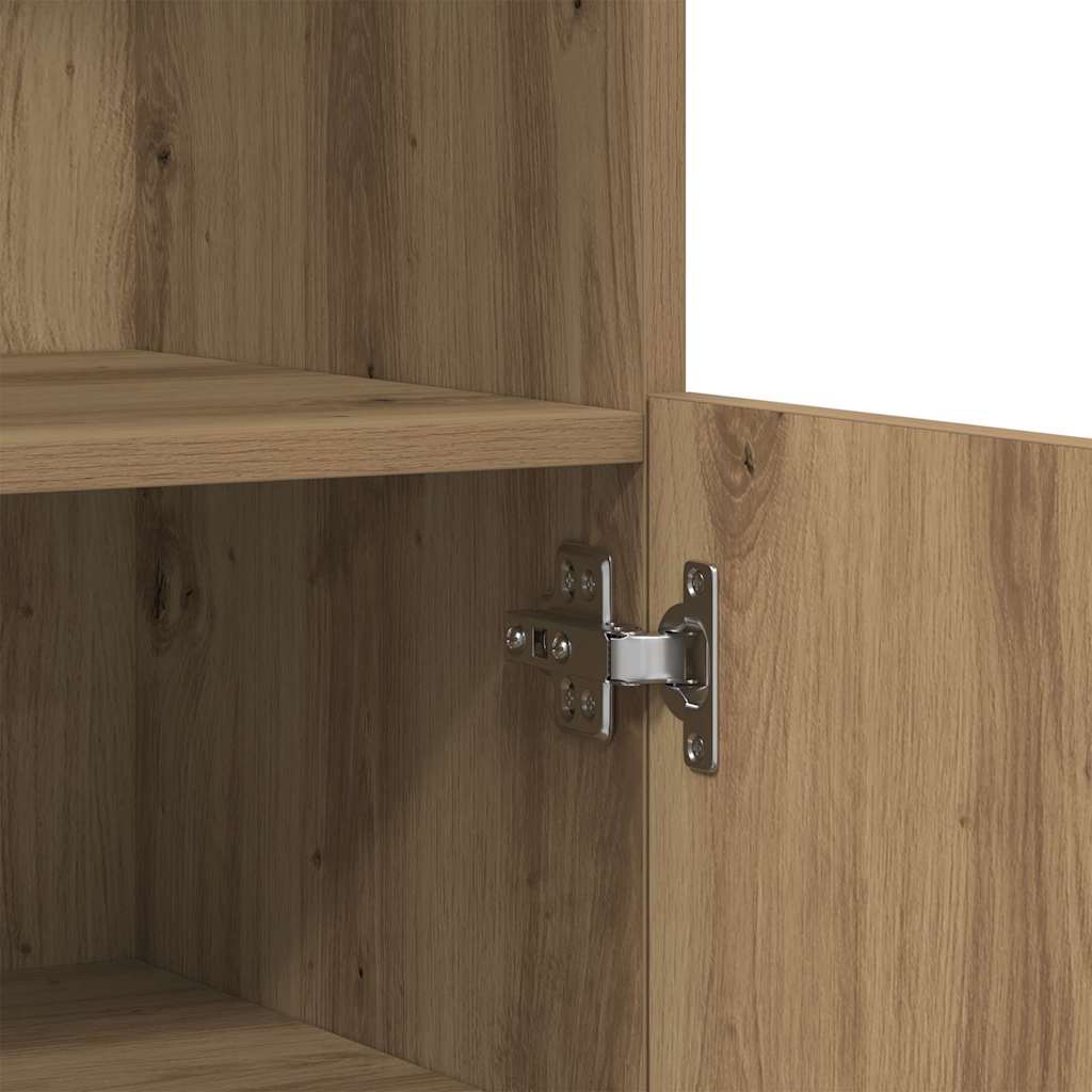 vidaXL LED Sideboard Brown 60 x 37 x 100 cm Engineered Wood