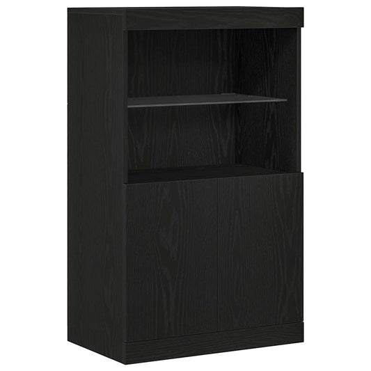 vidaXL LED Sideboard Black 60 x 37 x 100 cm Engineered Wood
