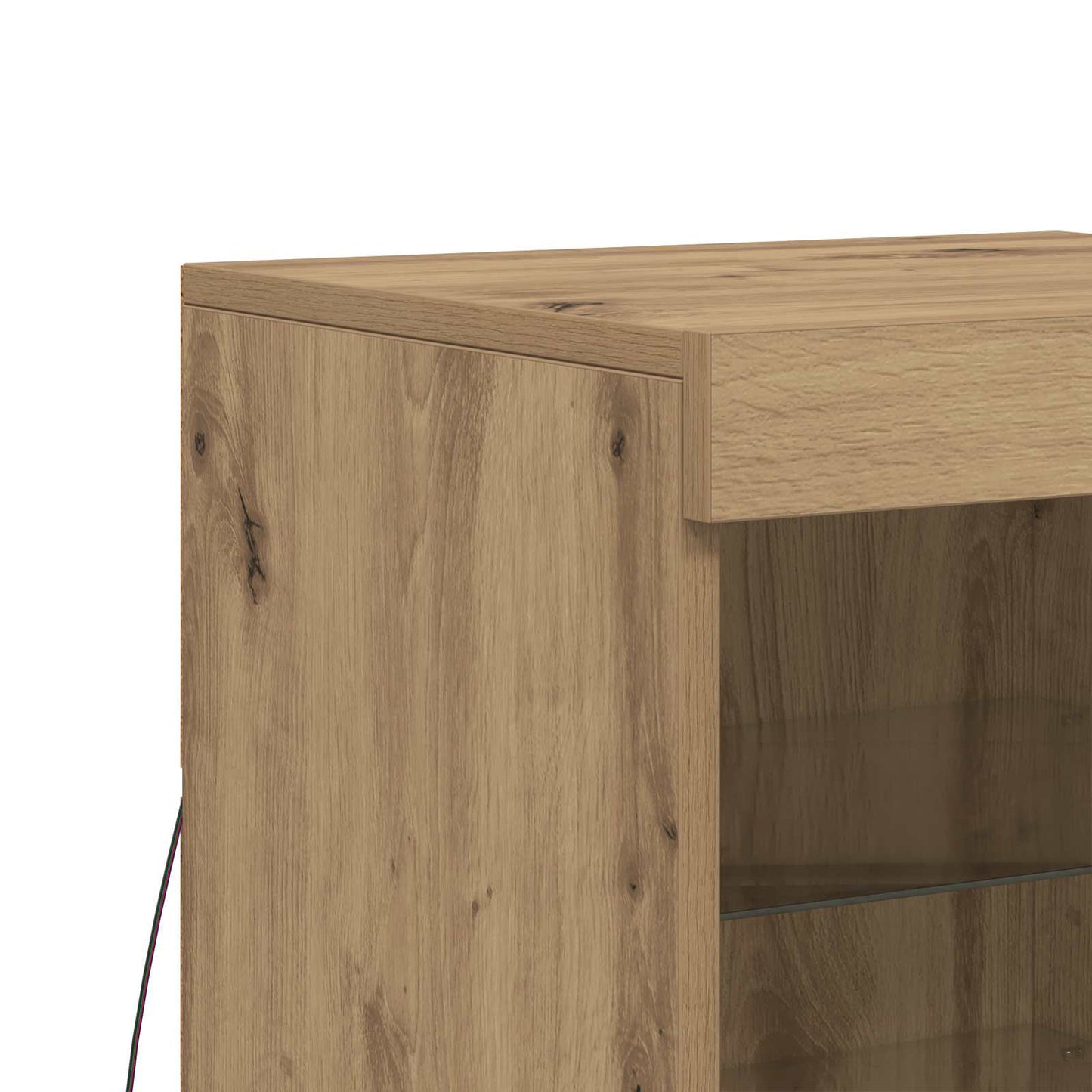 vidaXL LED Sideboard Artisan Oak 41 x 37 x 67 cm Engineered Wood
