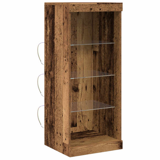 vidaXL LED Sideboard Old Wood 41 x 37 x 100 cm Engineered Wood