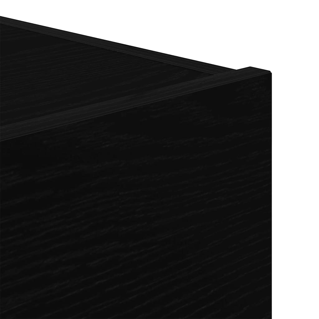 vidaXL Bedside Cabinet Black Oak 45 x 40 x 55 cm Engineered Wood