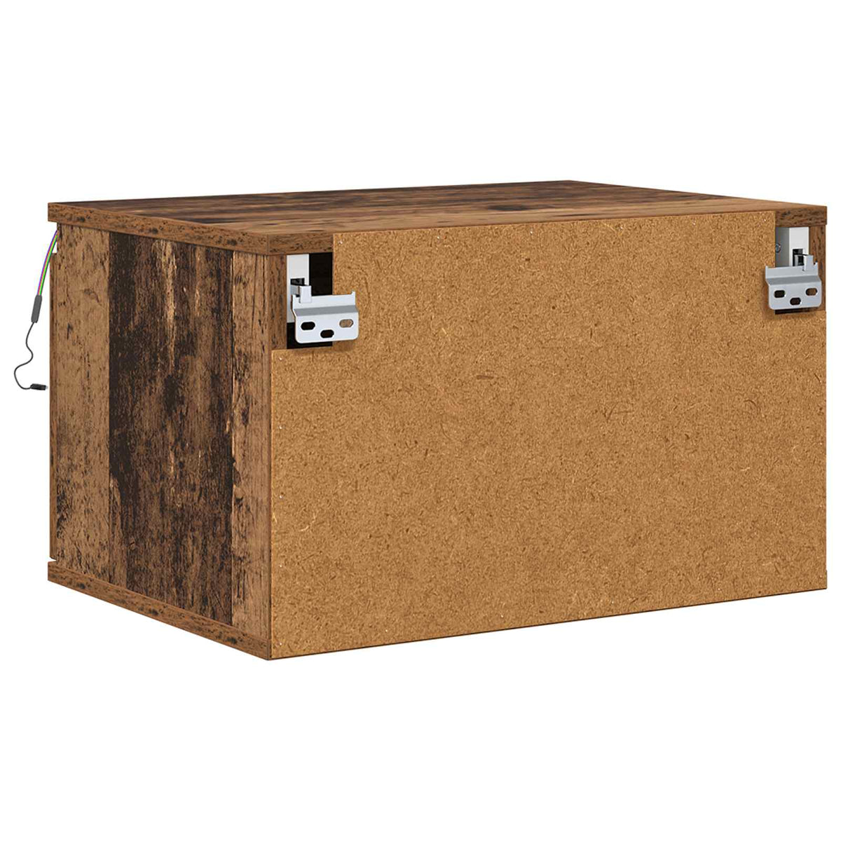 vidaXL Wall-mounted Bedside Cabinet 2 pcs Old Wood 50 x 36 x 30 cm