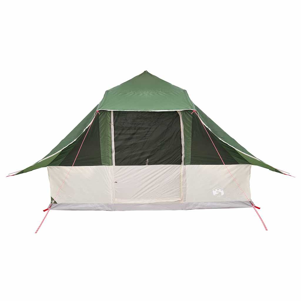 vidaXL Tipi Tent with Roof Green 364 x 281 x 257 cm Taffeta