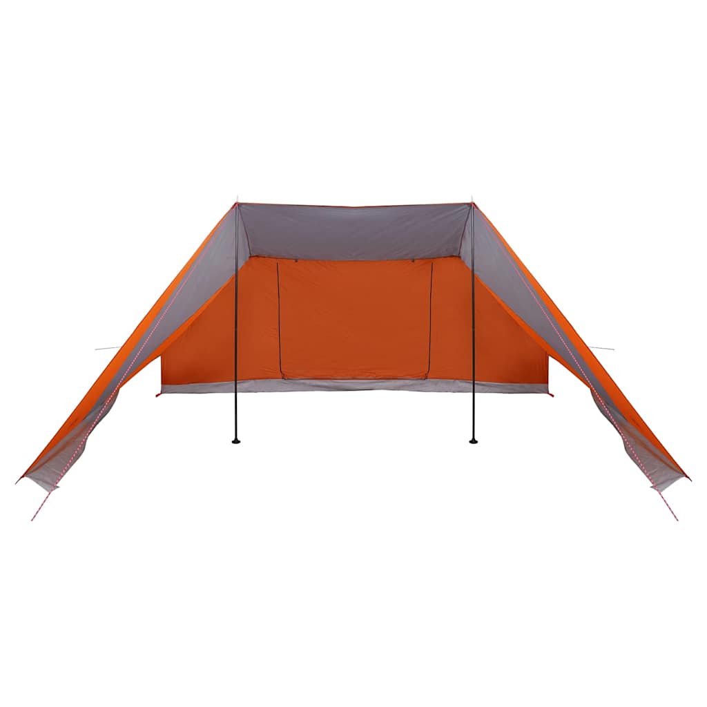 vidaXL Tipi Tent with Roof Grey and Orange 660 x 456 x 200 cm Taffeta