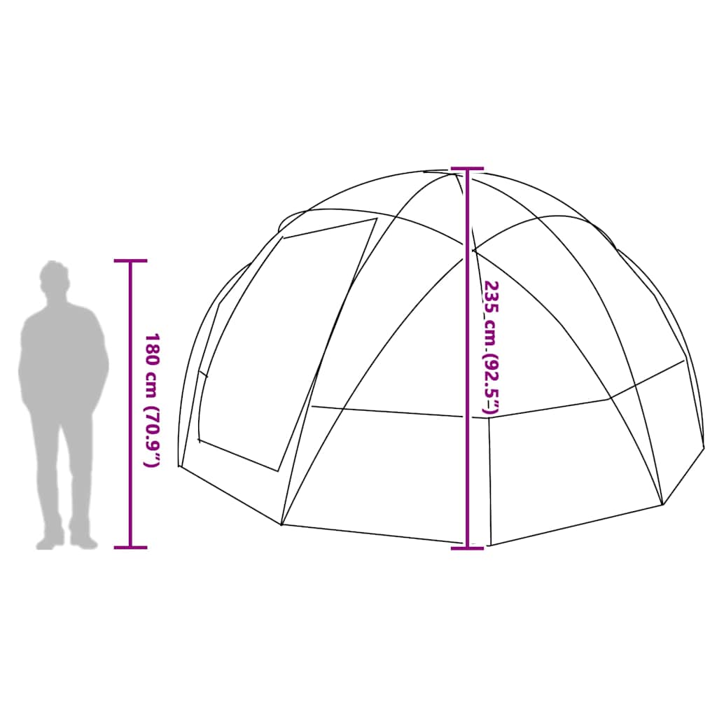 vidaXL Dome Tent with Roof Blue 475 x 475 x 235 cm Taffeta