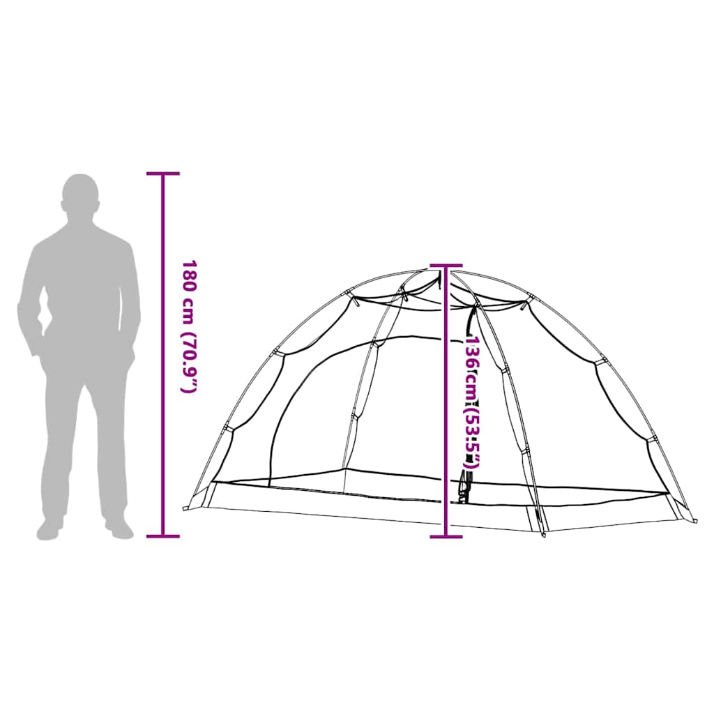vidaXL Tent with Roof with Storage Grey and Black 236 x 150 x 136 cm