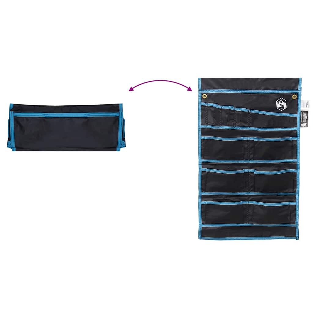 vidaXL Storage Bag with Storage Black and Blue 63.5 x 40 cm Oxford