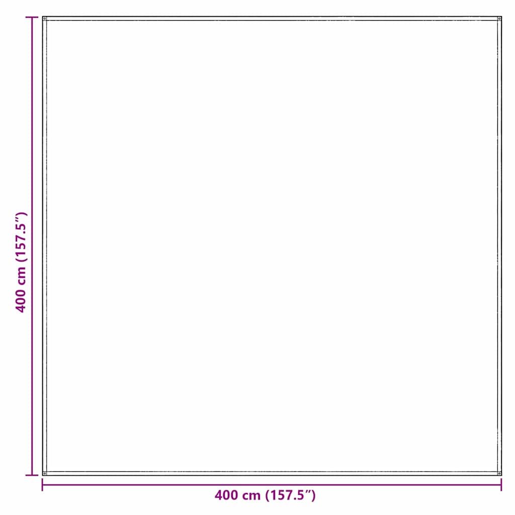 vidaXL Tent Carpet Folding Blue and Grey 400 x 400 cm Polyethylene