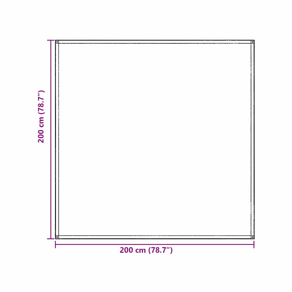 vidaXL Tent Carpet Folding Manual Light Grey 200 x 200 cm Polyethylene