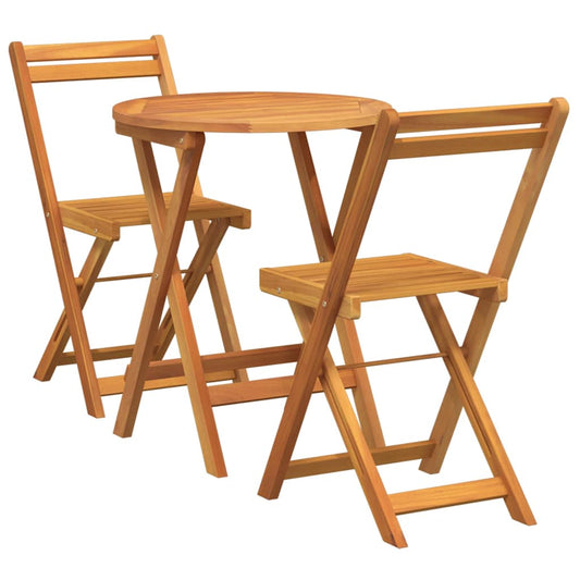vidaXL Garden Dining Set 3 pcs Oil Natural Solid Acacia Wood