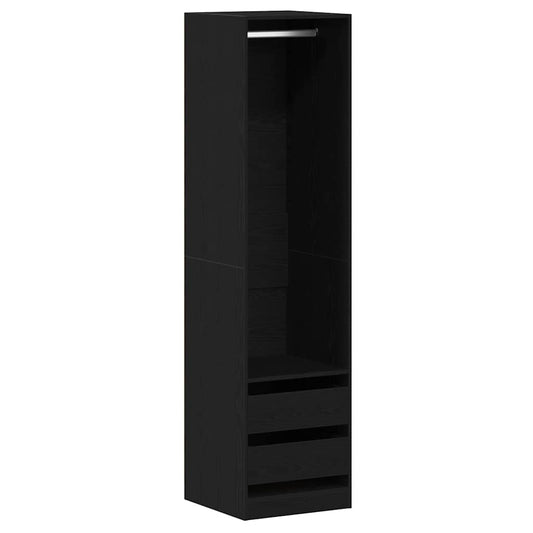 vidaXL Wardrobe Black Oak 50 x 50 x 200 cm Engineered Wood