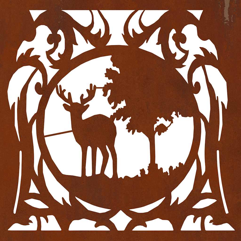 vidaXL Firewood Rack 40x40x40 cm Weathering Steel