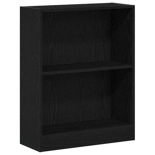 vidaXL Book Cabinet 60 x 24 x 76 cm Engineered Wood Black Oak