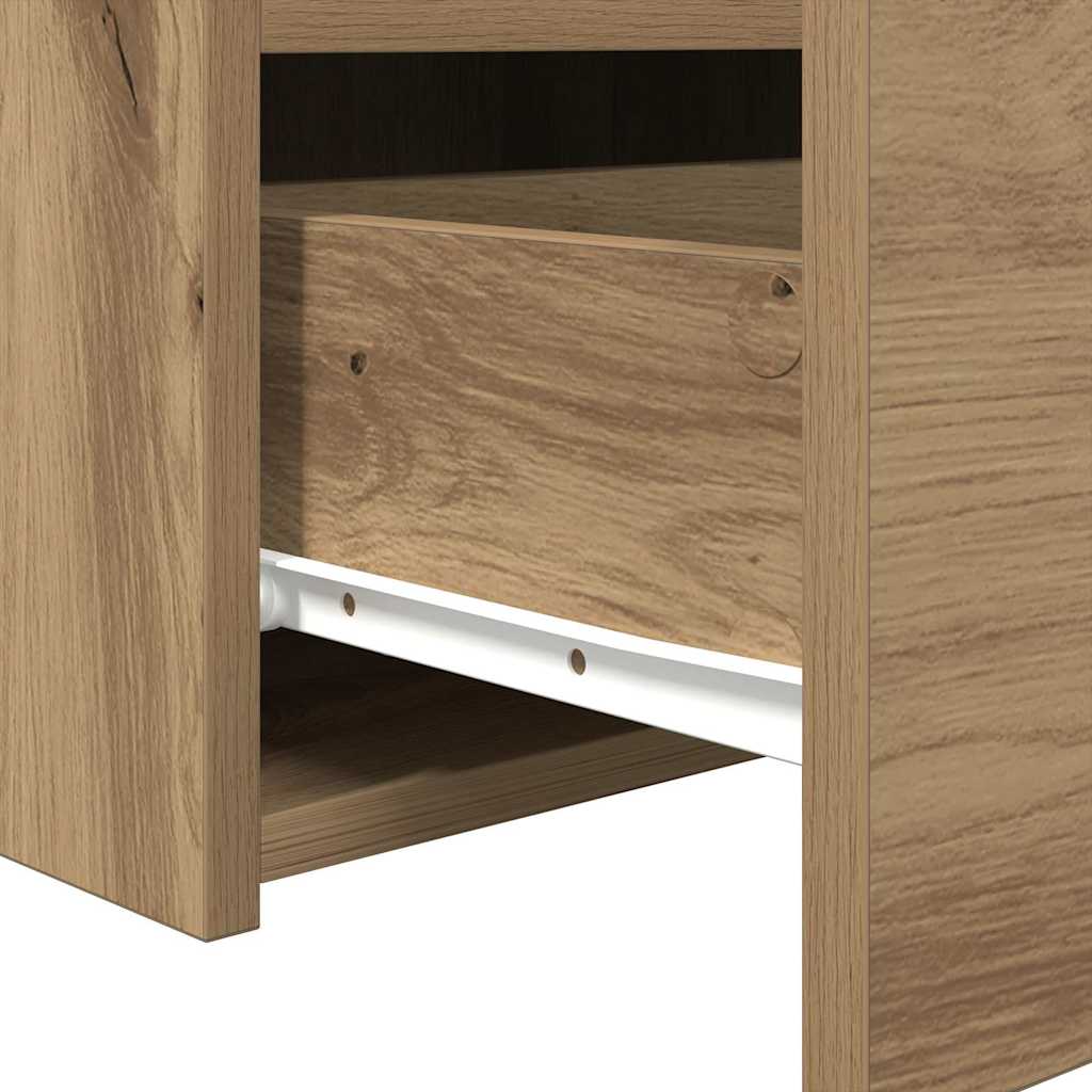 vidaXL Bedside Cabinet with Drawer 2 pcs Artisan Oak 50 x 40 x 45 cm