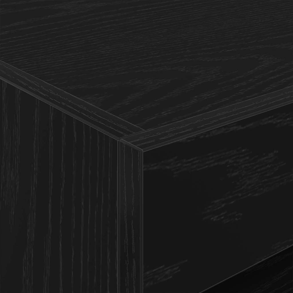 vidaXL Bedside Cabinet Black Oak 50 x 40 x 45 cm Engineered Wood