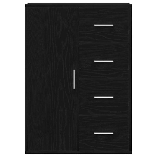 vidaXL Sideboard with Drawer Black Oak 60 x 31 x 84 cm Engineered Wood
