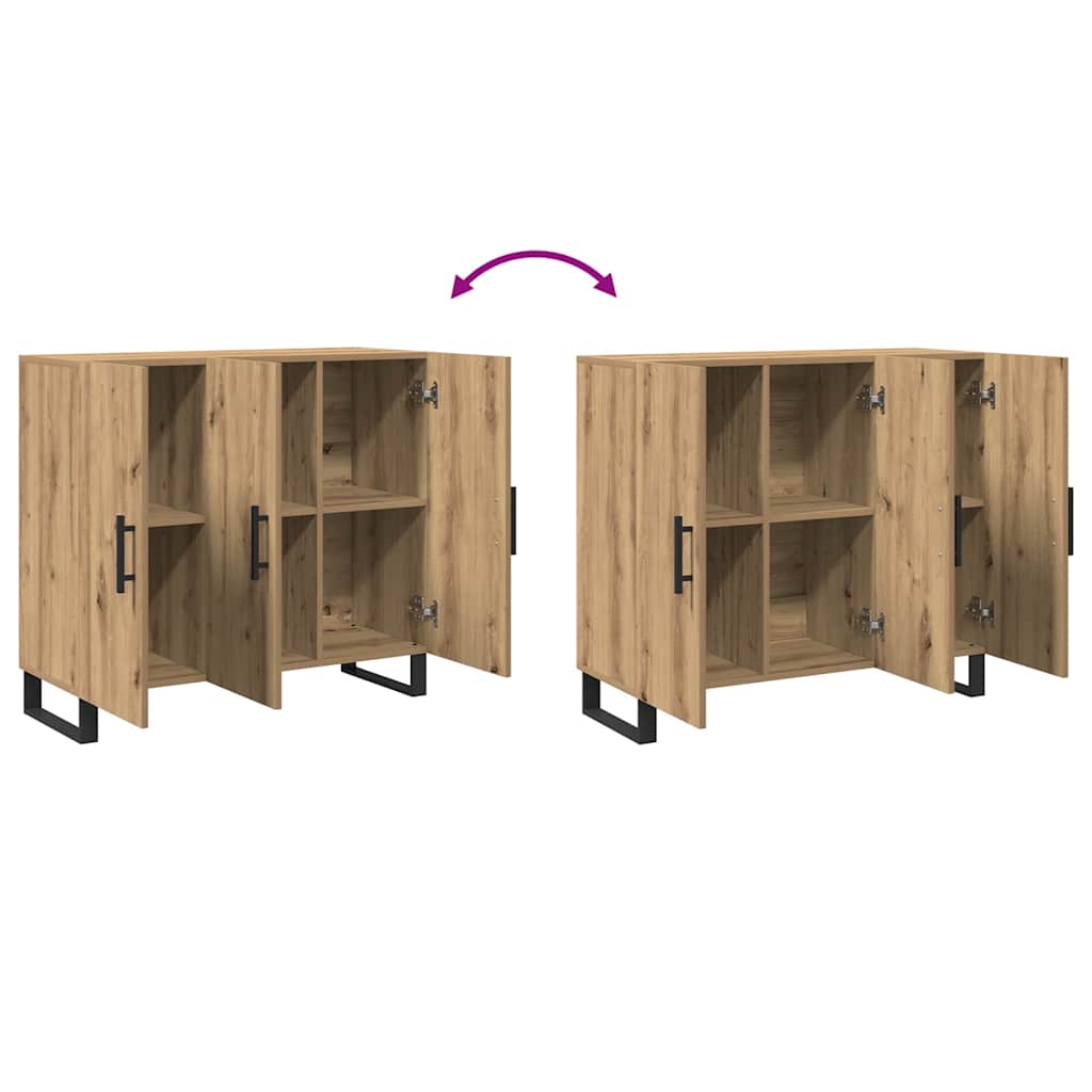 vidaXL Sideboard Artisan Oak 90 x 34 x 80 cm Engineered Wood