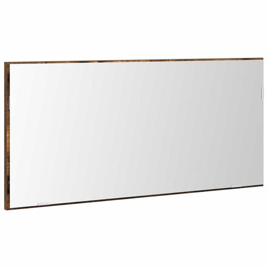 vidaXL Mirror Wall-mounted Brown 80 x 37 cm Glass and Engineered Wood