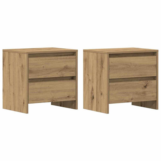 vidaXL Bedside Cabinet 2 pcs Artisan Oak 45 x 34 x 44.5 cm