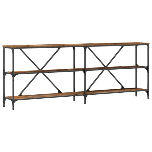 vidaXL Console Table Old Wood 200 x 30 x 75 cm Engineered Wood