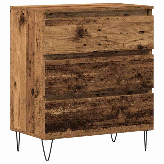 vidaXL Sideboard with Drawer Old Wood 60 x 35 x 70 cm Engineered Wood