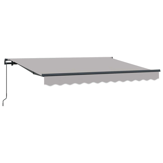 vidaXL Retractable Awning Manual Light Grey 250 x 200 cm Fabric
