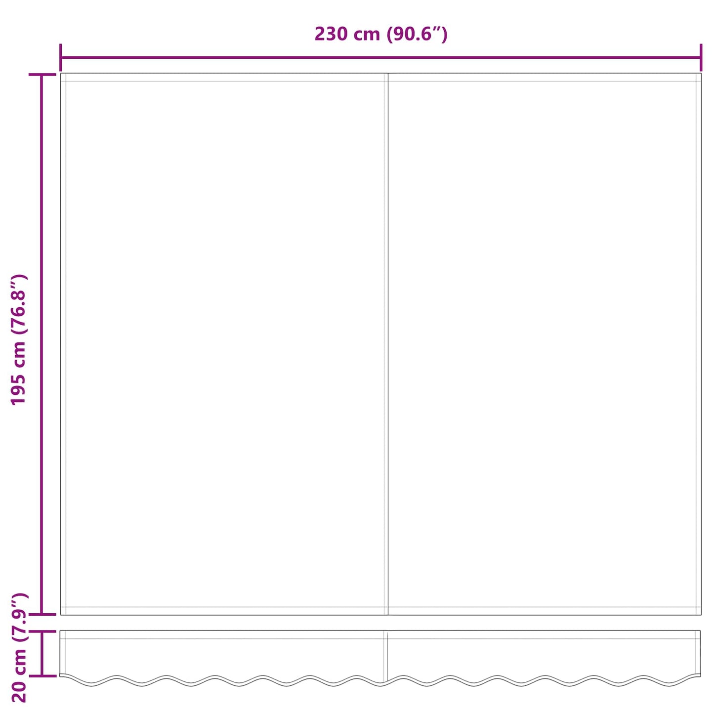 vidaXL Retractable Awning Manual Light Grey 250 x 200 cm Fabric