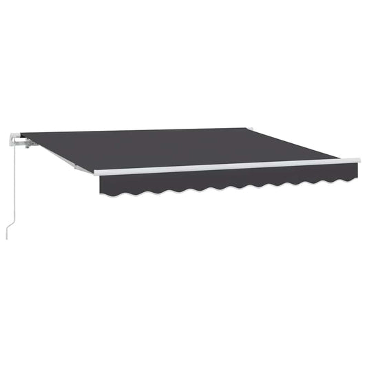 vidaXL Retractable Awning Manual Anthracite 300 x 200 cm Fabric