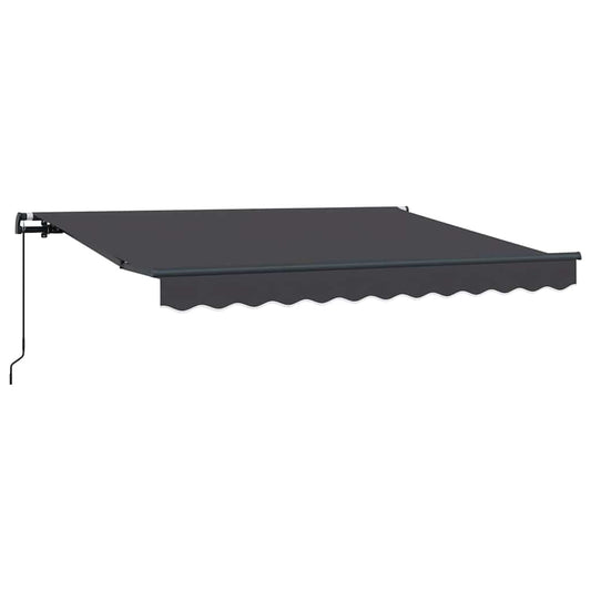 vidaXL Retractable Awning Manual Anthracite 300 x 200 cm Fabric