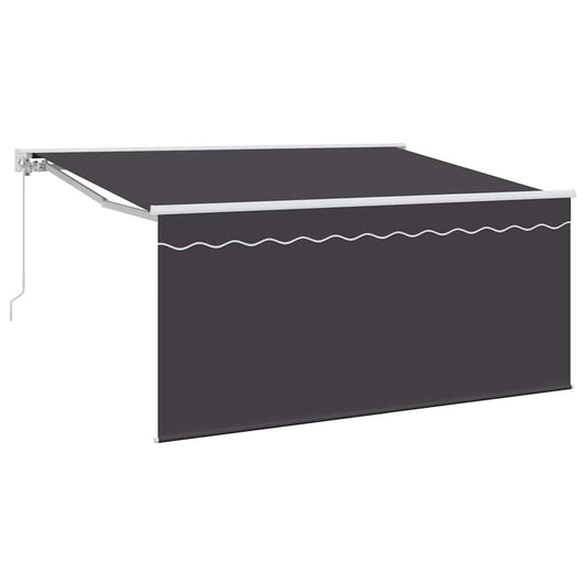 vidaXL Retractable Awning Retractable Anthracite 300 x 200 cm Fabric