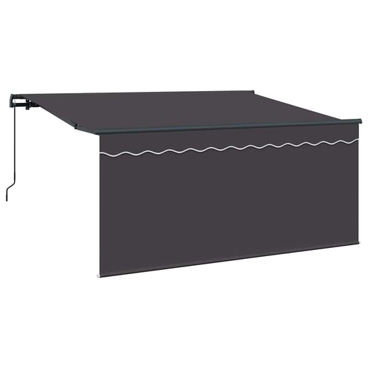 vidaXL Retractable Awning Retractable Anthracite 300 x 200 cm Fabric