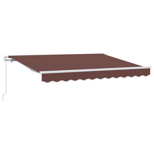 vidaXL Retractable Awning Manual Brown 300 x 200 cm Fabric
