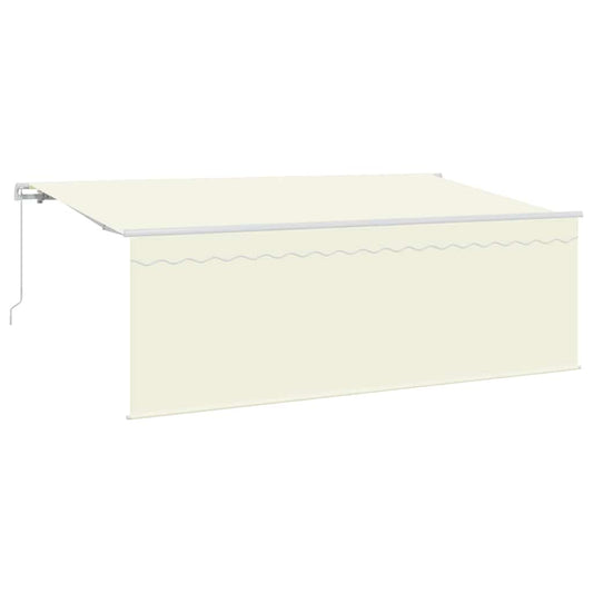 vidaXL Retractable Awning Cream 350 x 200 cm Polyester and Aluminium