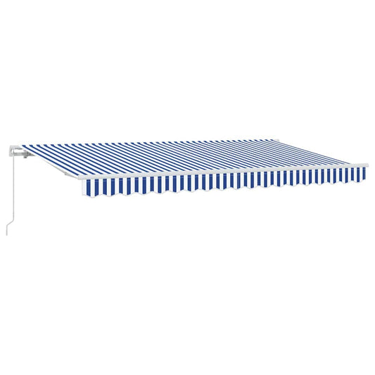 vidaXL Retractable Awning Manual Blue 400 x 200 cm Fabric