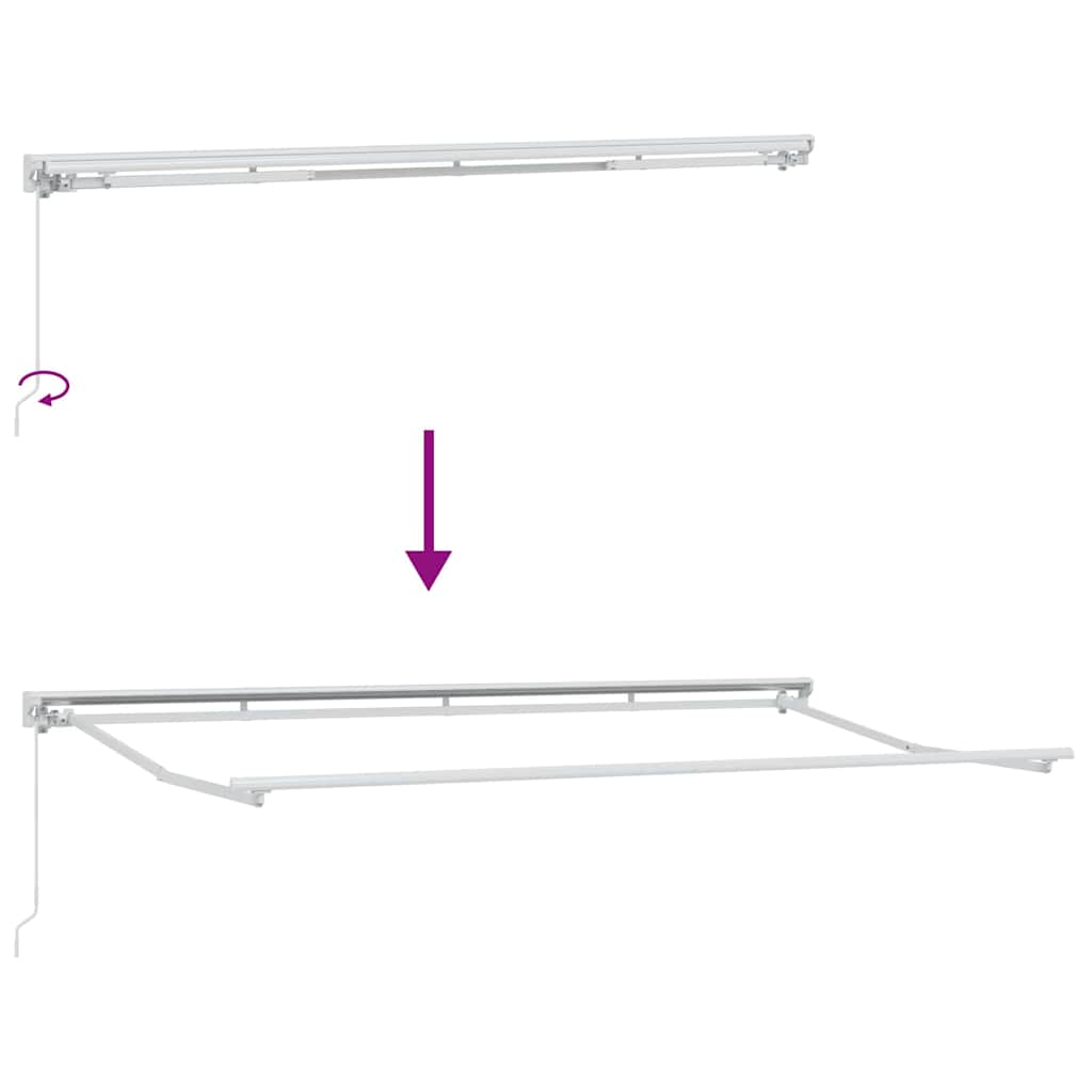vidaXL Retractable Awning Cream 400 x 200 cm Polyester and Aluminium
