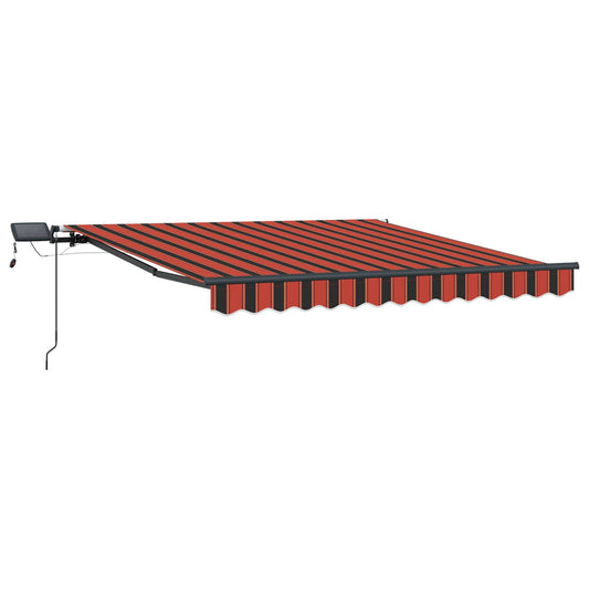 vidaXL Retractable Awning Orange and brown 300 x 250 cm