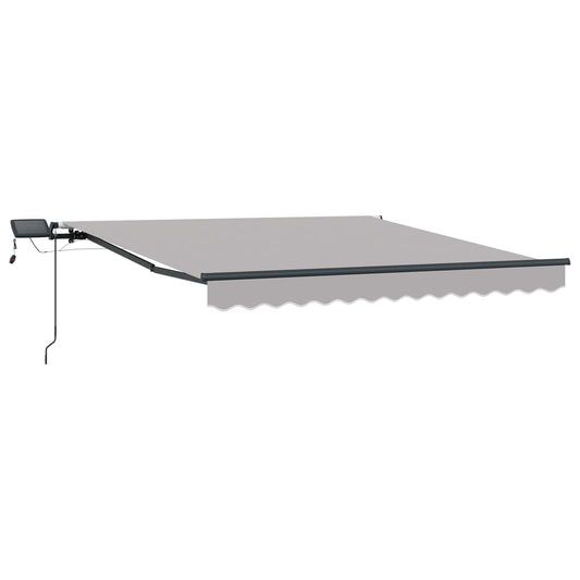 vidaXL Retractable Awning Light Grey 300 x 250 cm Fabric and Aluminium