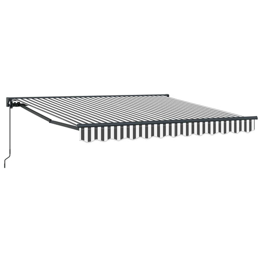 vidaXL Awning Frame Anthracite and White 350 x 250 cm