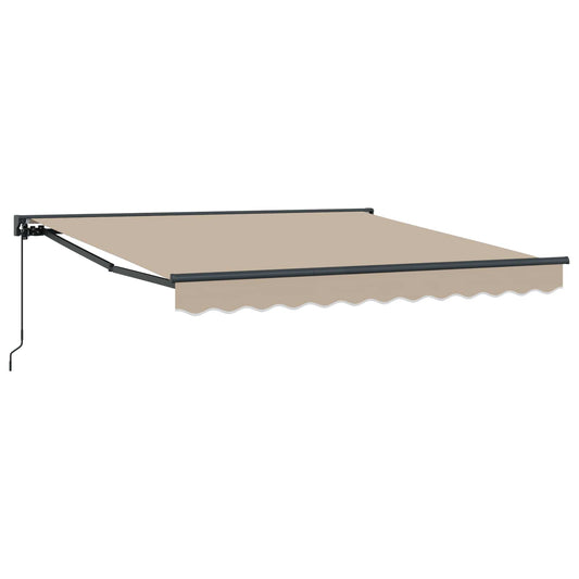 vidaXL Awning Frame Beige 350 x 250 cm Polyester with PU coating