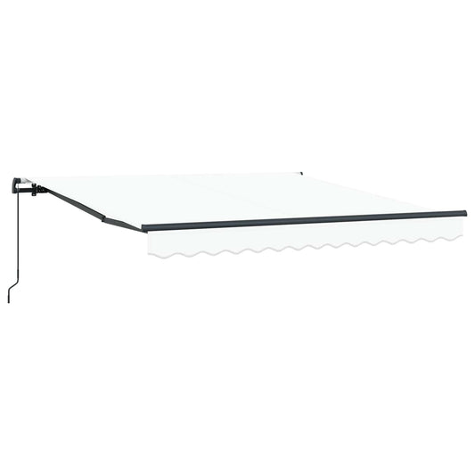 vidaXL Retractable Awning White 350 x 250 cm Polyester and Aluminium