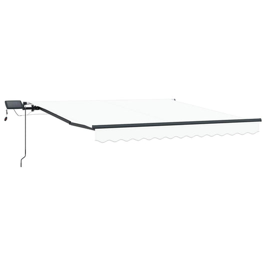 vidaXL Retractable Awning White 350 x 250 cm Fabric and Aluminium