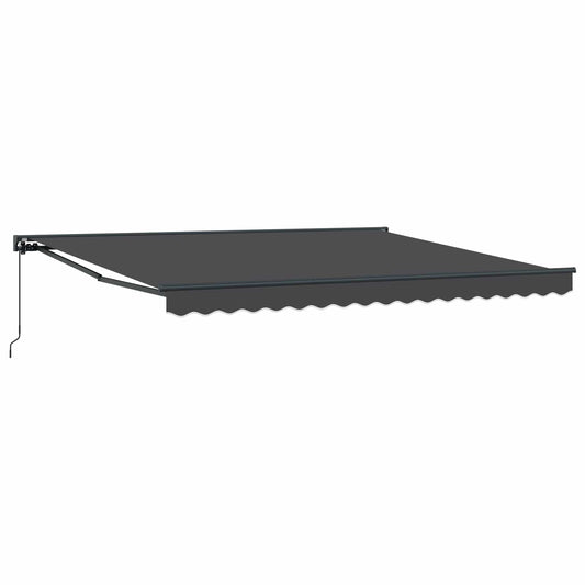 vidaXL Awning Frame Anthracite 400 x 300 cm Polyester with PU coating