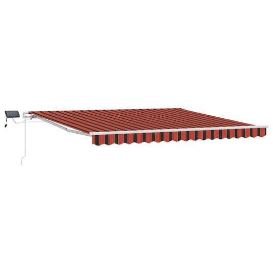 vidaXL Retractable Awning Orange and brown 400 x 300 cm