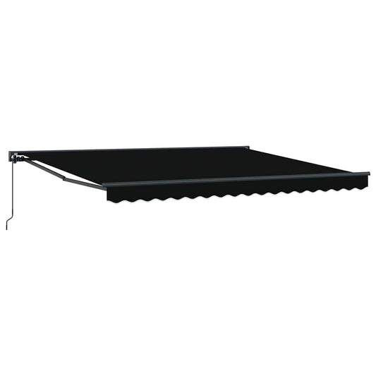 vidaXL Awning Frame Black 400 x 300 cm Polyester with PU coating