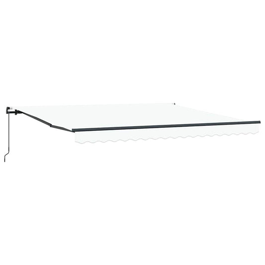 vidaXL Retractable Awning White 400 x 300 cm Polyester and Aluminium